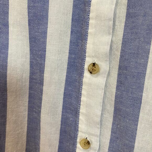 Marine Layer Dana Short Sleeve Button down in Blue & White Stripes Size XL 0074 - Picture 7 of 7